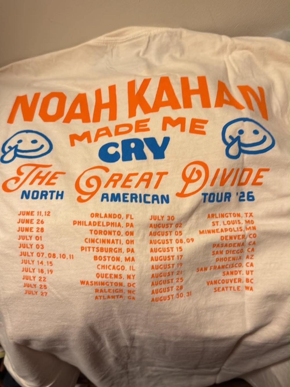 Noah Kahan tour shirt *NEW*